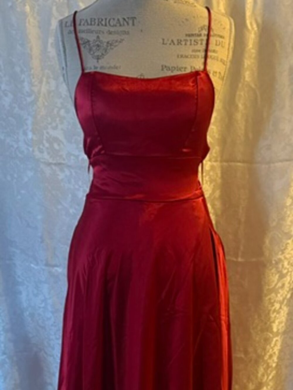 Long beautiful red dress